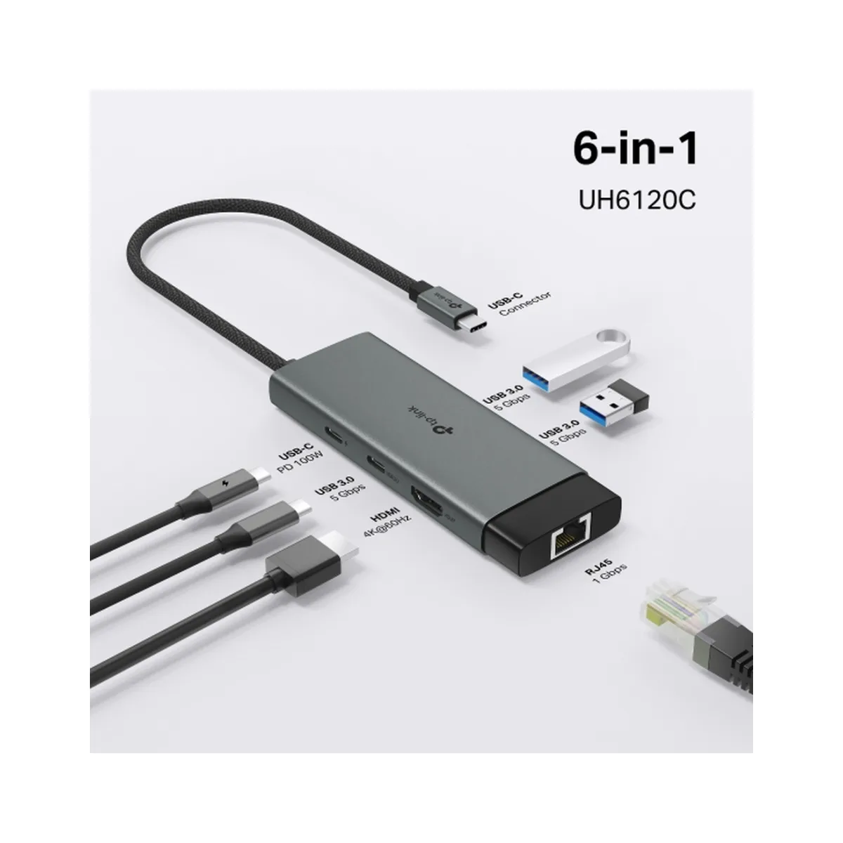 TP-Link UH6120C / HUB USB Type-C 6 в 1