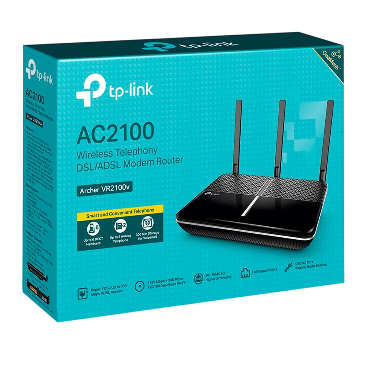 TP-Link Archer VR2100 / AC2100 Беспроводной гигабитный MU-MIMO маршрутизатор со встроенным модемом VDSL/ADSL2+