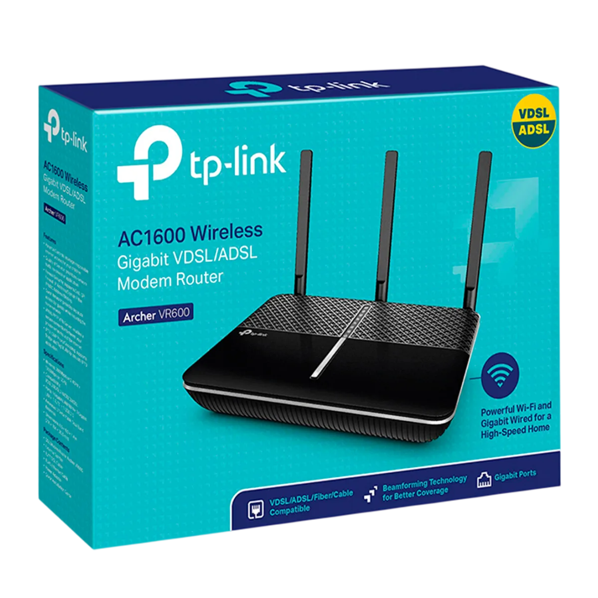 TP-Link Archer VR600 / AC2100 Беспроводной двухдиапазонный гигабитный MU-MIMO маршрутизатор со встроенным VDSL/ADSL-модемом и USB-портом