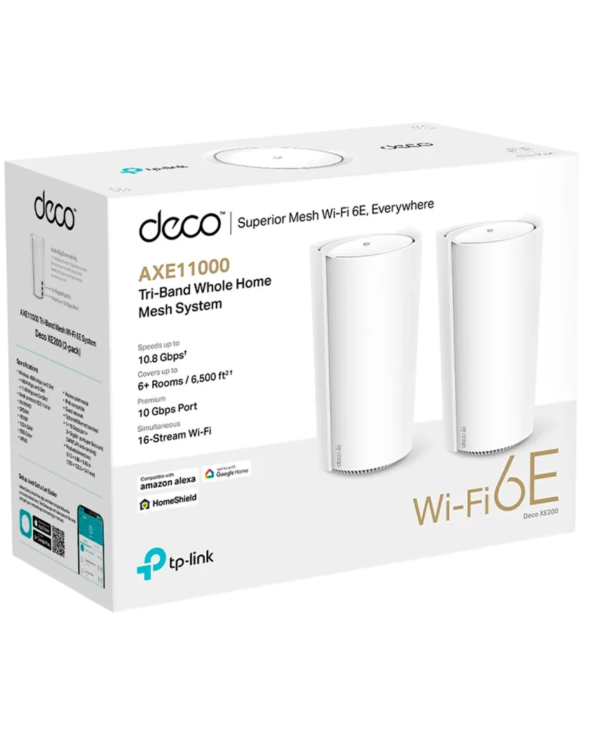 TP-Link Deco XE200 (2-pack) / AXE11000 Mesh система Wi-Fi 6E 
