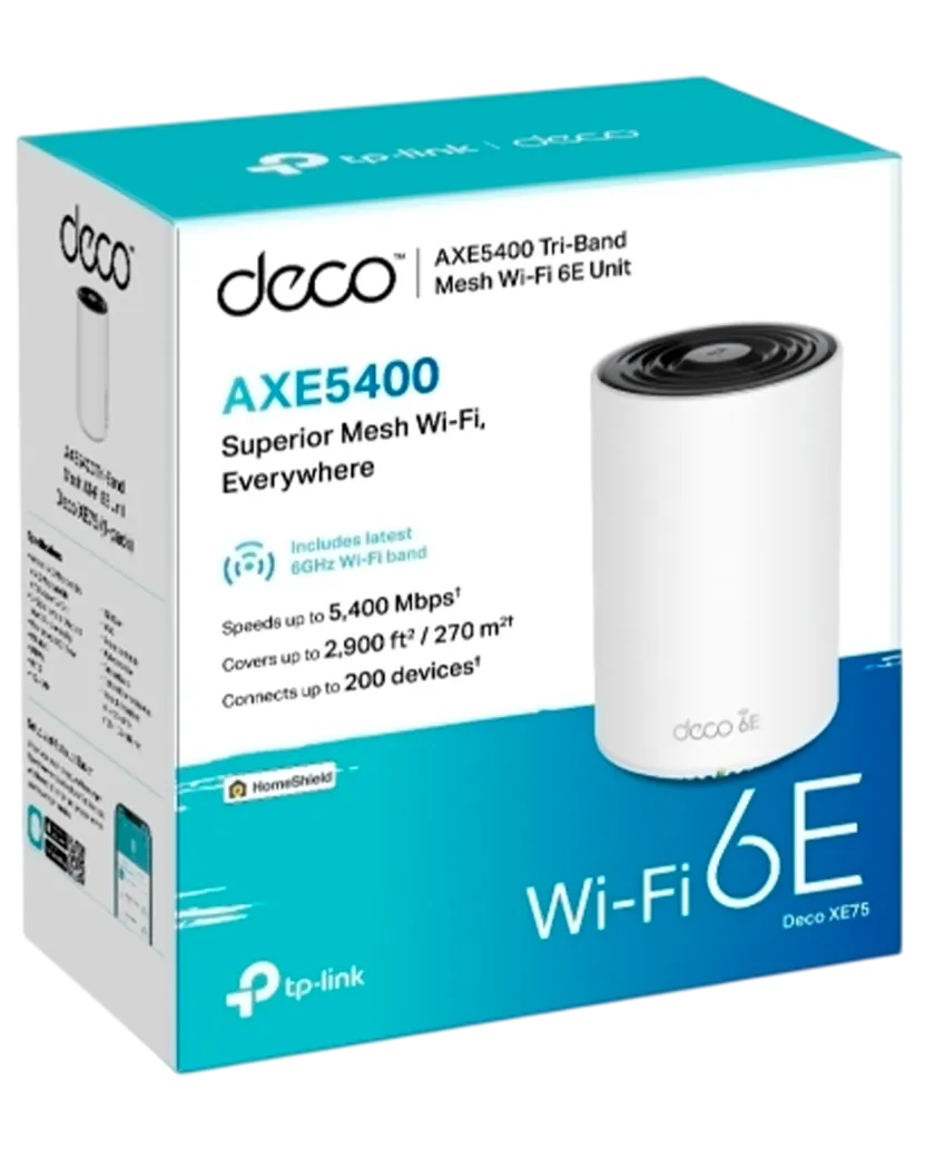 TP-Link Deco XE75 (1-pack) / AXE5400 Трехдиапазонная Mesh-система Wi-Fi 6E