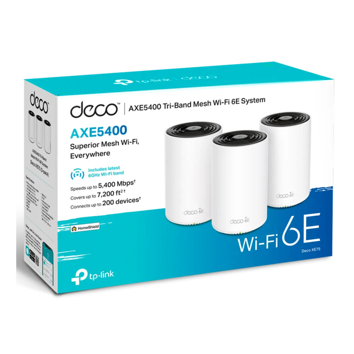 TP-Link Deco XE75 (3-pack) / AXE5400 Трехдиапазонная Mesh-система Wi-Fi 6E