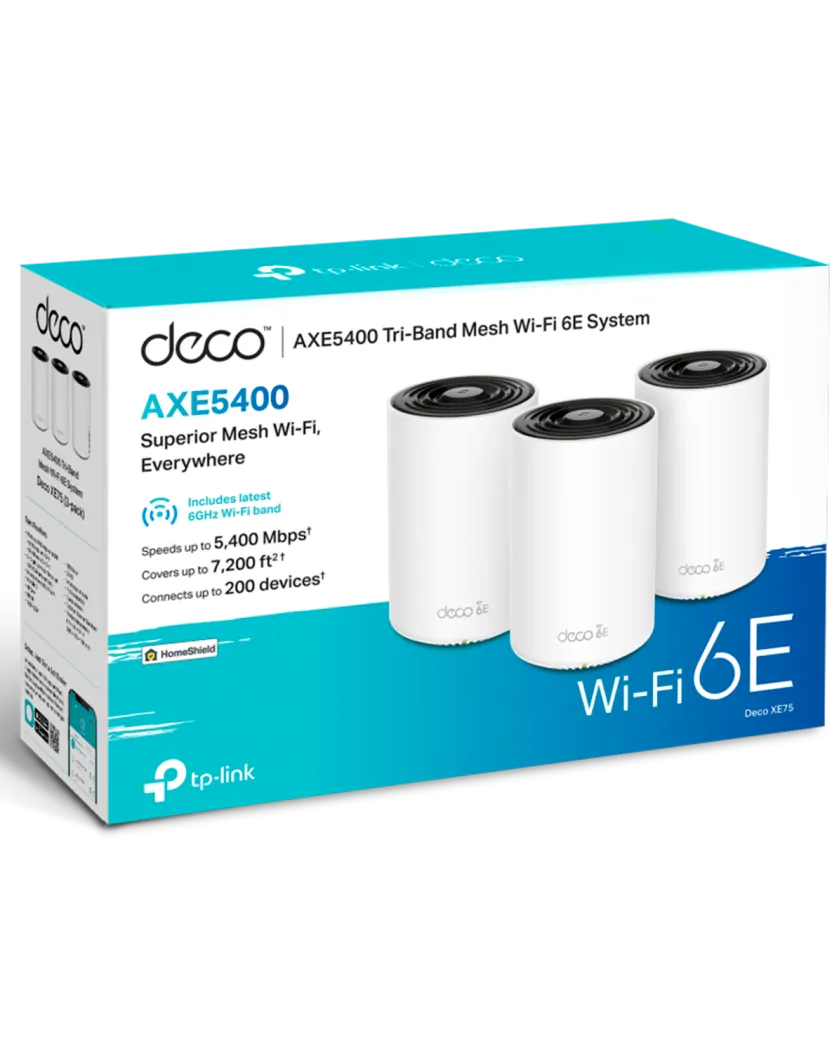TP-Link Deco XE75 (3-pack) / AXE5400 Трехдиапазонная Mesh-система Wi-Fi 6E