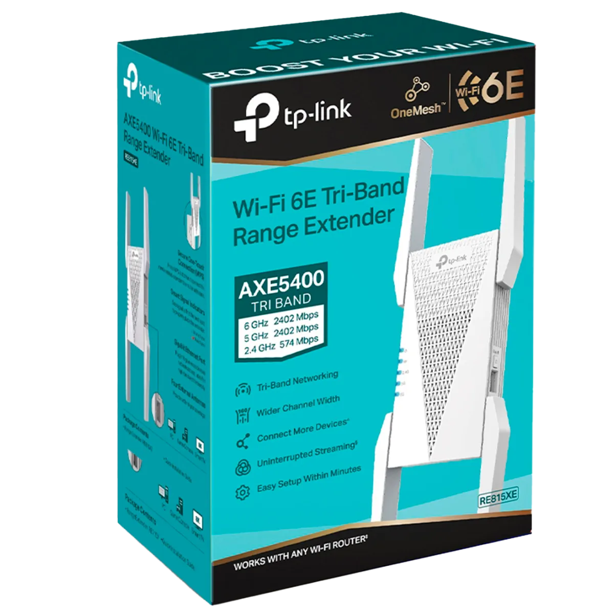 TP-Link RE815XE / AXE5400 Двухдиапазонный усилитель сигнала Wi-Fi 6E с поддержкой Mesh