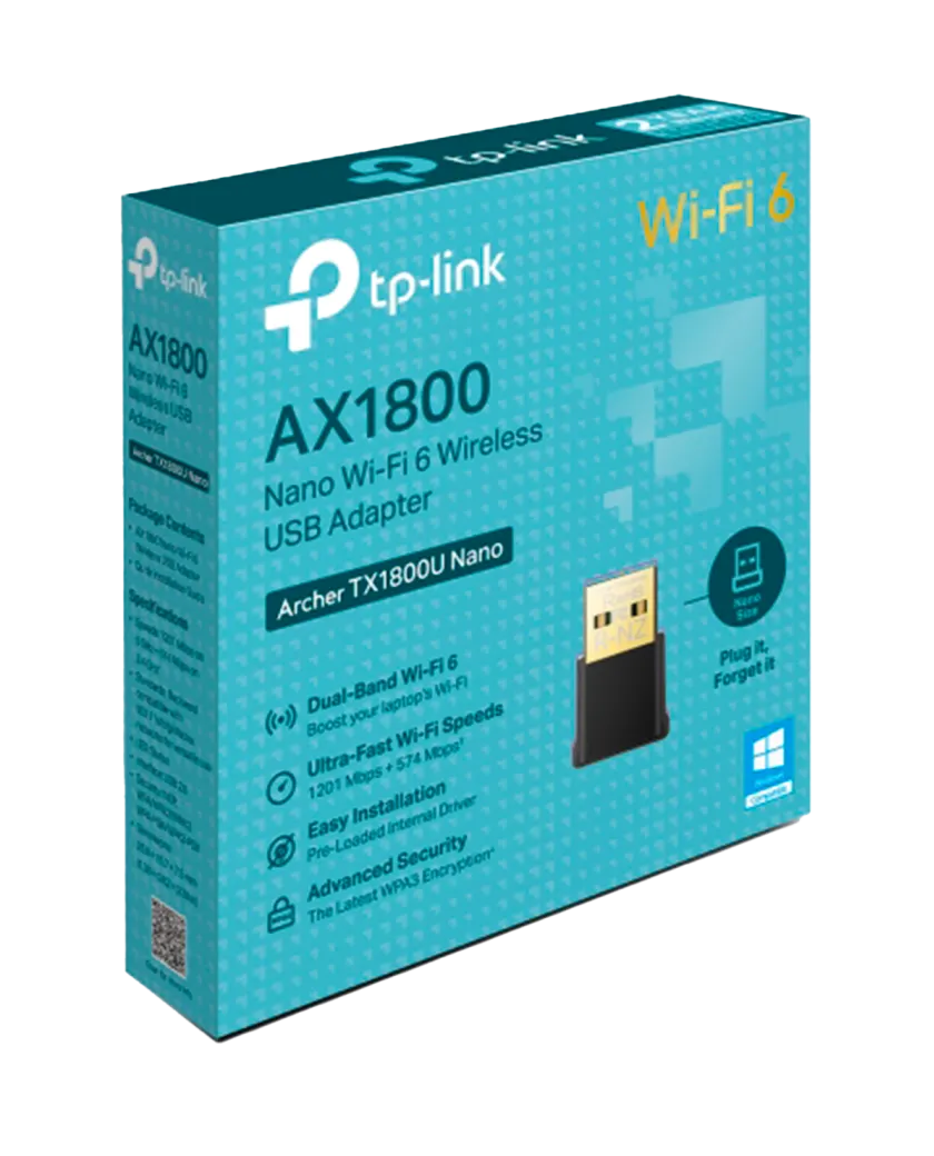 TP-Link Archer TX1800U Nano / AX1800 Двухдиапазонный беспроводной nano USB-адаптер Wi-Fi 6