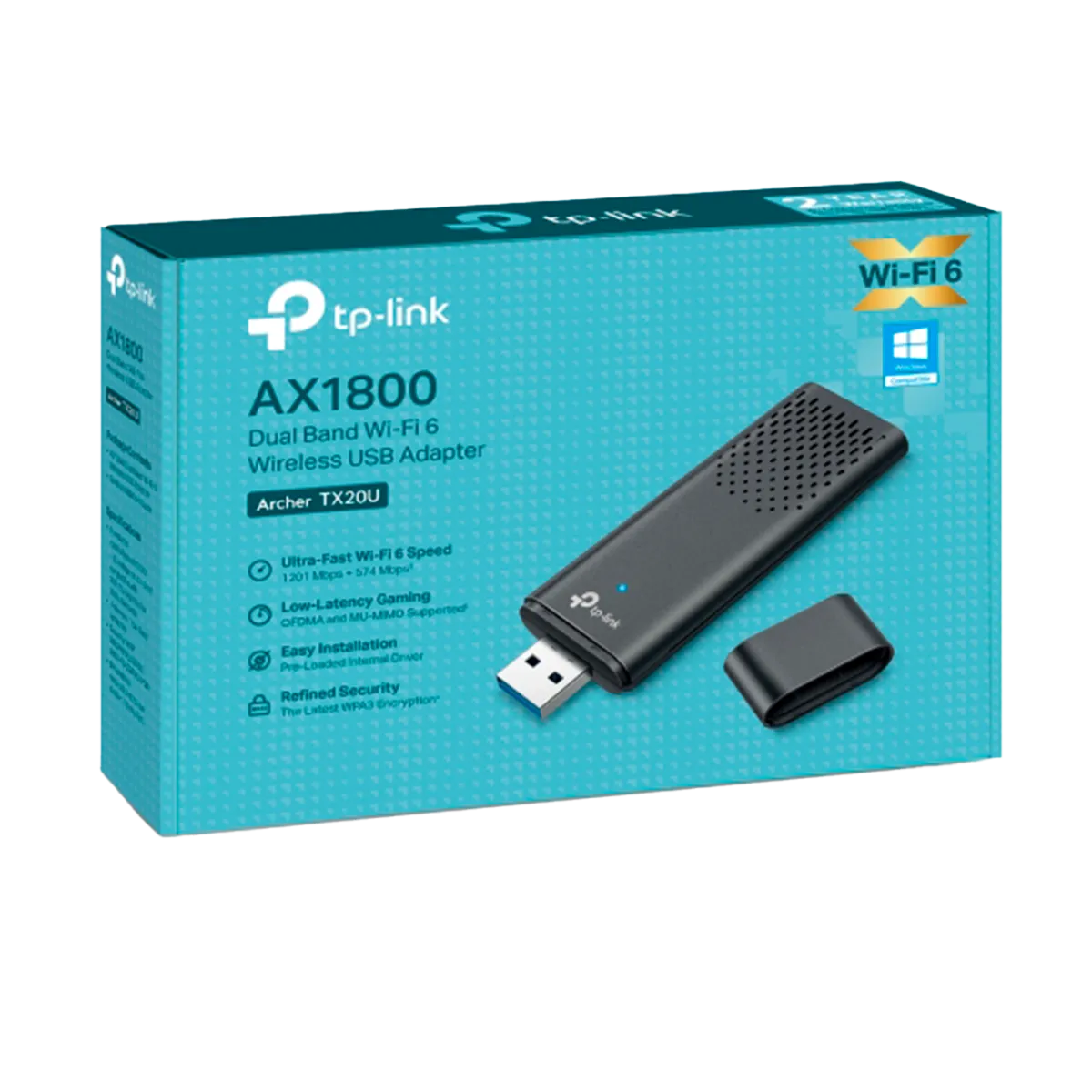 TP-Link Archer TX20U / AX1800 Двухдиапазонный беспроводной USB-адаптер Wi-Fi 6