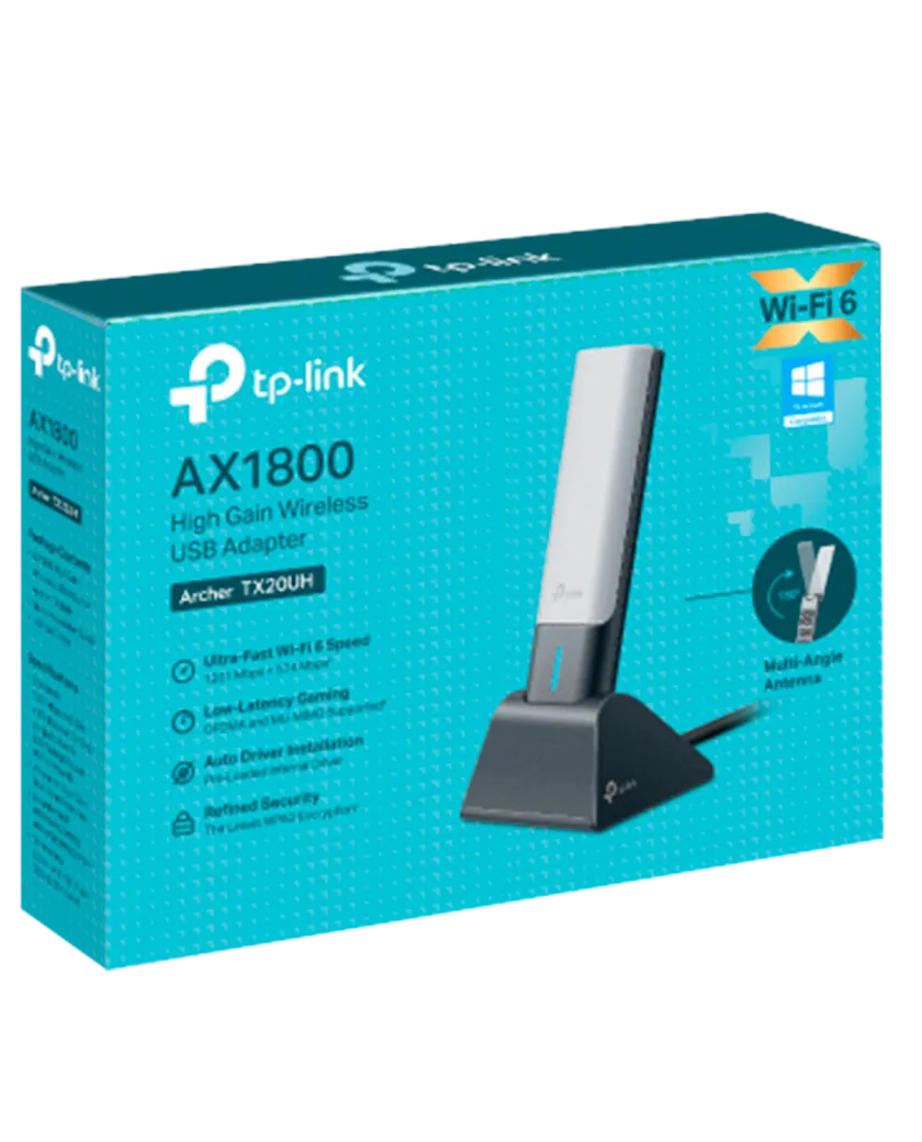 TP-Link Archer TX20UH / AX1800 Двухдиапазонный беспроводной USB-адаптер высокого усиления Wi-Fi 6