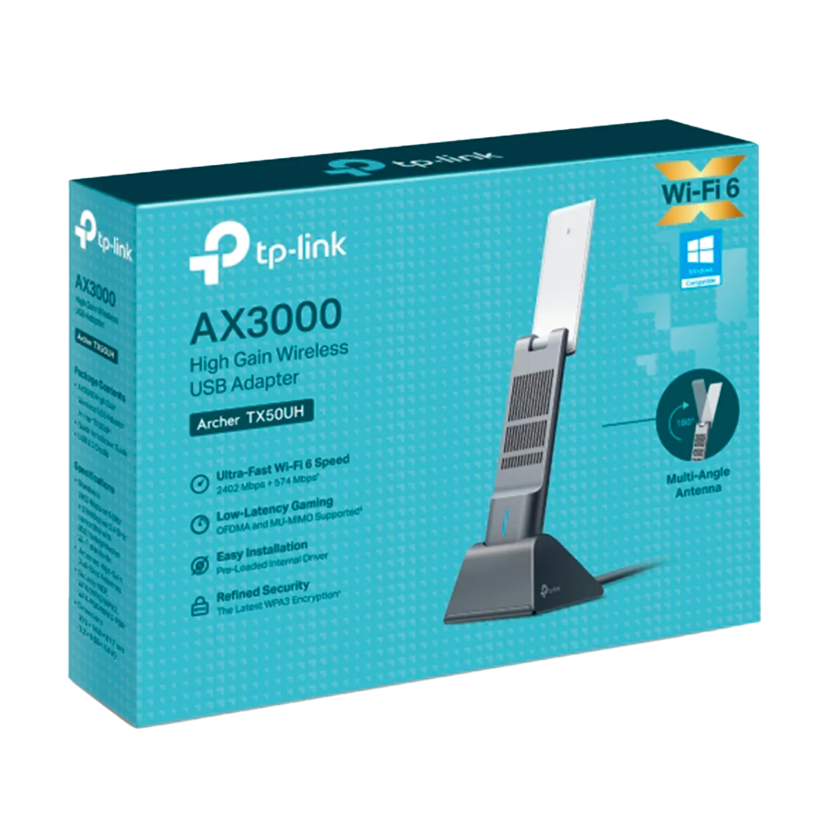 TP-link Archer TX50UH / AX3000 Двухдиапазонный беспроводной USB-адаптер высокого усиления Wi-Fi 6