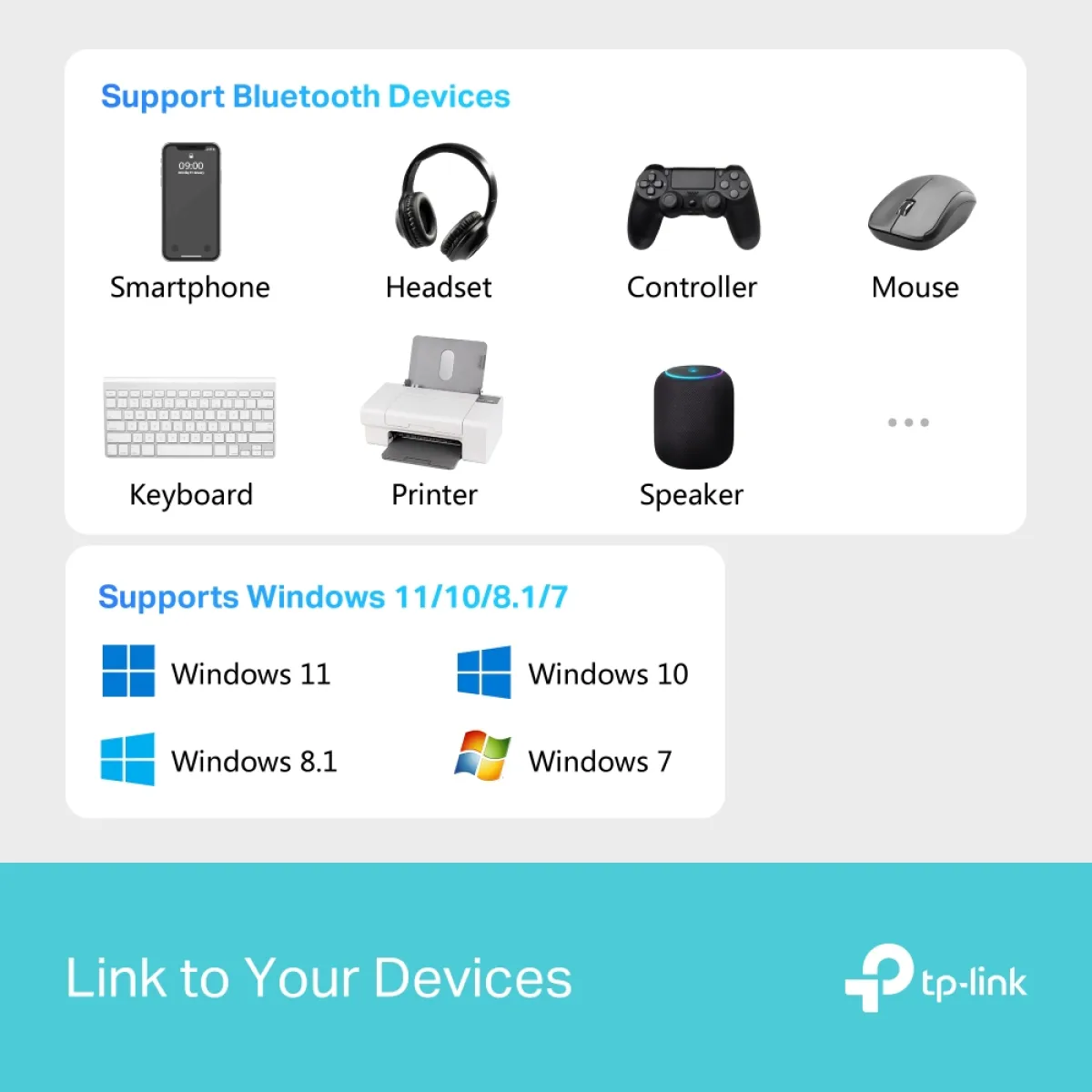 TP-Link UB600 / Bluetooth 6.0 Нано-USB-адаптер для ПК и ноутбуков с поддержкой до 7 беспроводных устройств