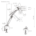 Кронштейн для монитора LUMI (Brateck) LDT39-C012 (17″–32″, до 8 кг) / Black