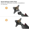 Кронштейн для монитора LUMI (Brateck) LDT39-C012U (17″–32″, до 8 кг, USB) / Black