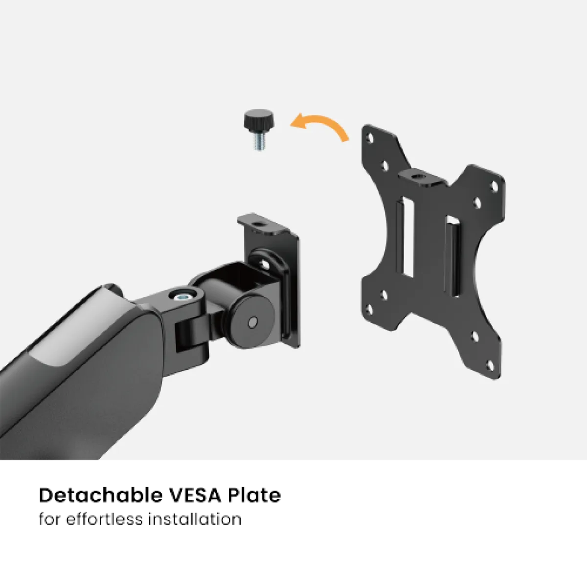 Кронштейн для монитора LUMI (Brateck) LDT85-C012-KP01 (17″–40″, до 12 кг) / White