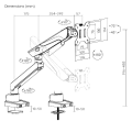 Кронштейн для монитора LUMI (Brateck) LDT85-C012-KP01 (17″–40″, до 12 кг) / White