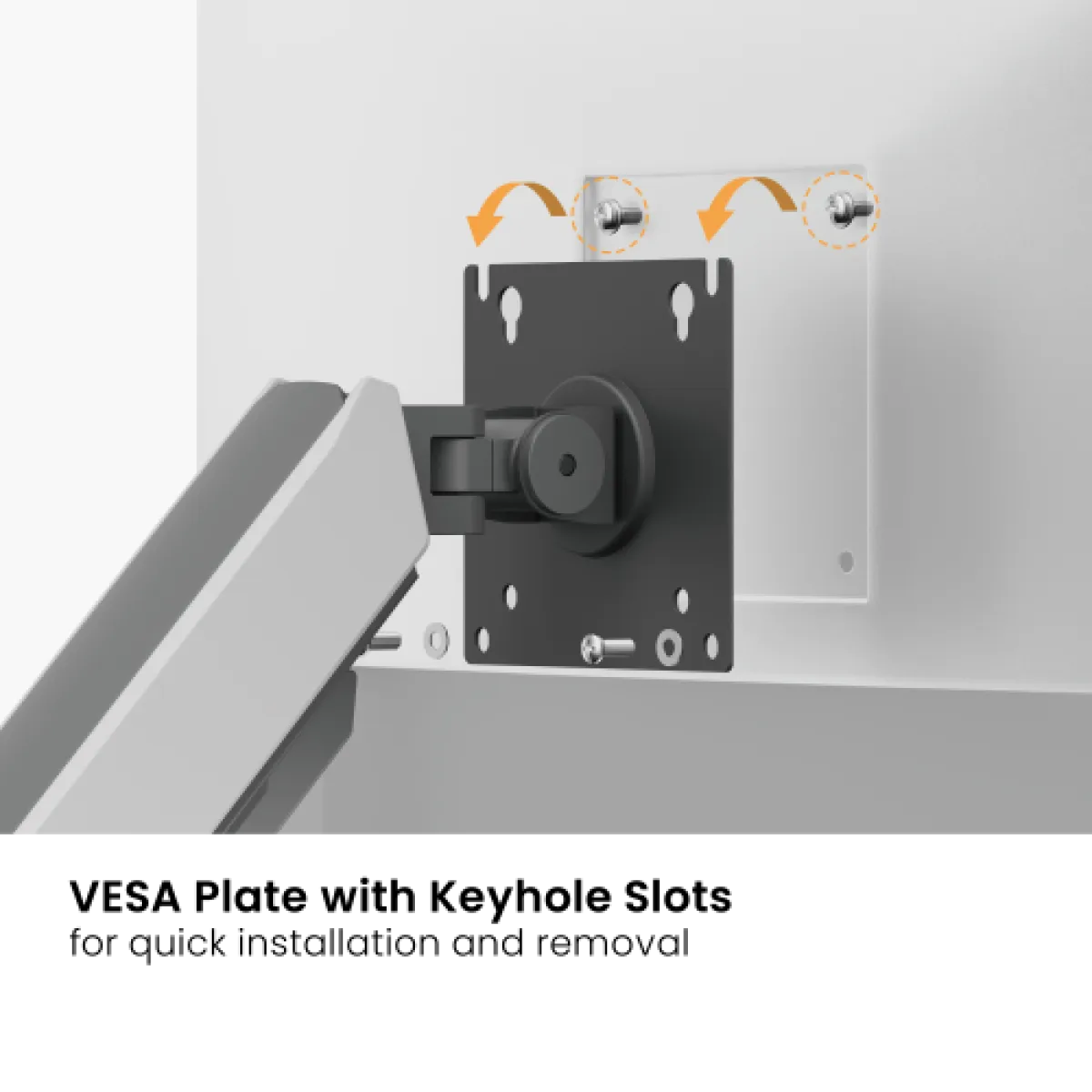 Кронштейн для монитора LUMI (Brateck) LDT88-C012 (17″–32″, до 9 кг) / Space Grey-White