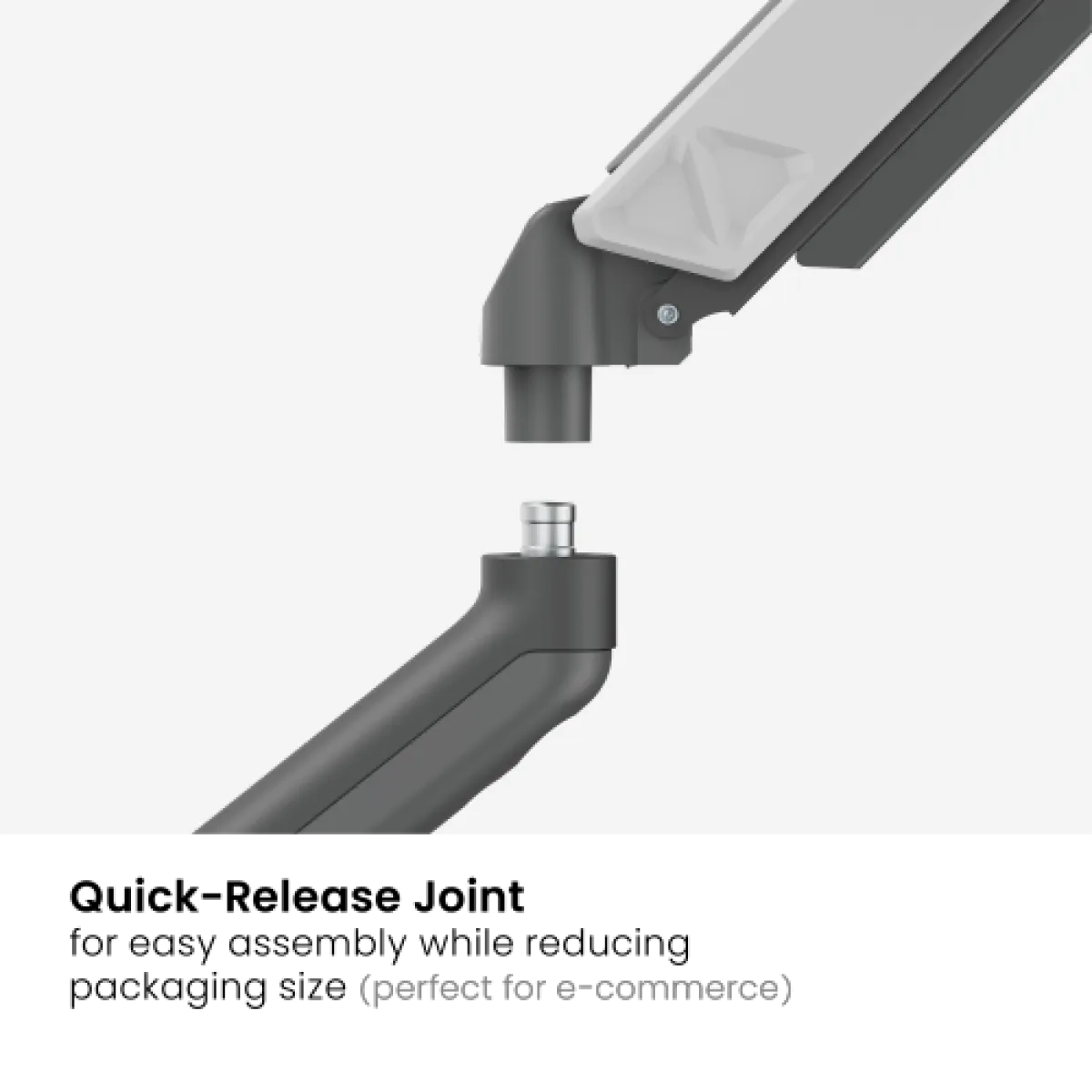Кронштейн для монитора LUMI (Brateck) LDT88-C012 (17″–32″, до 9 кг) / Space Grey-White