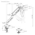 Кронштейн для монитора LUMI (Brateck) LDT94-C012E (17″–40″, до 12 кг) / White