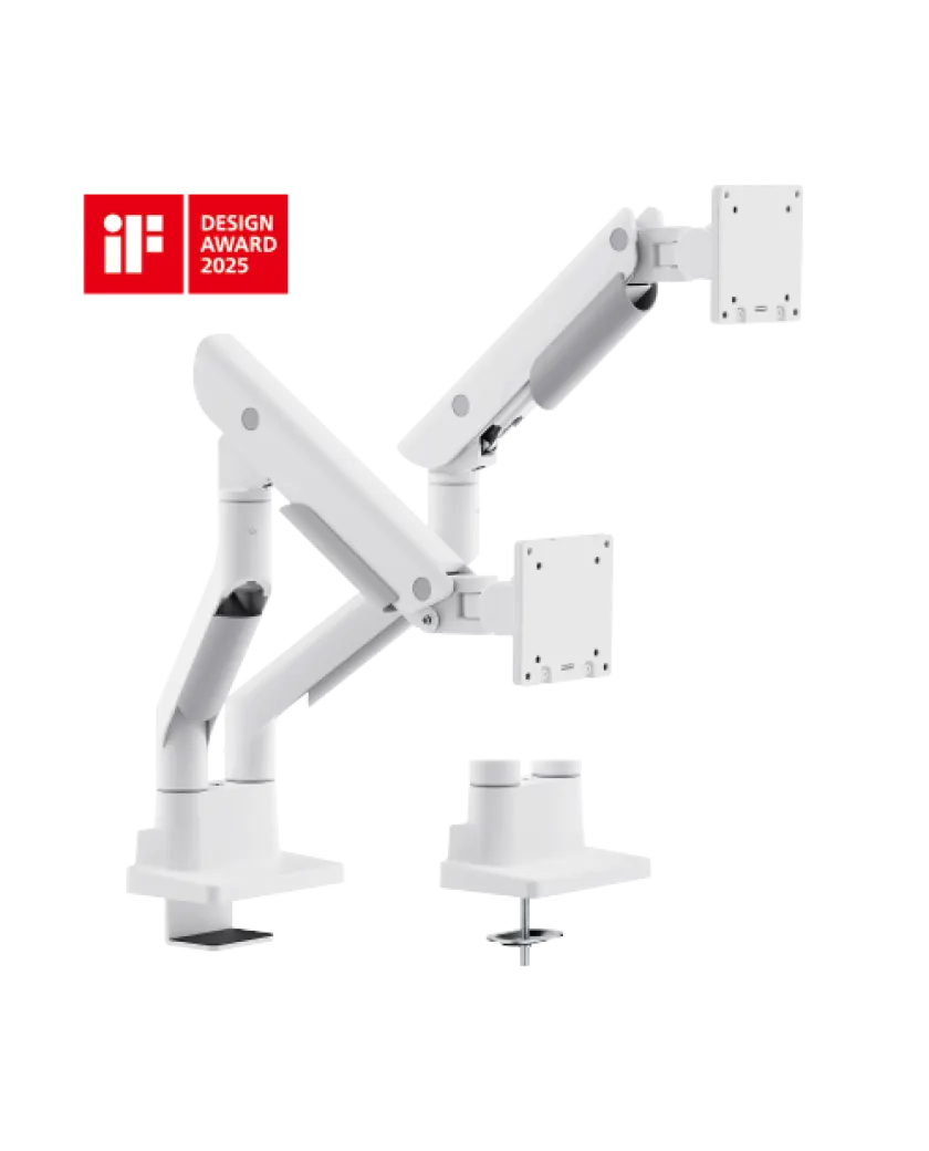 Кронштейн для 2х мониторов LUMI (Brateck) LDT99-C024 (24″–45″, до 27 кг) / White