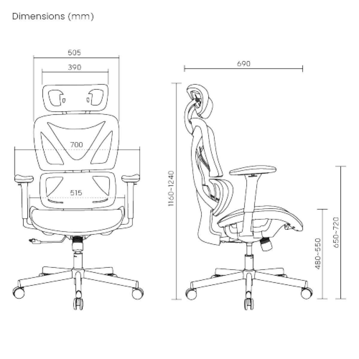 Кресло офисное LUMI SpineX CH05-31 Chair / Black