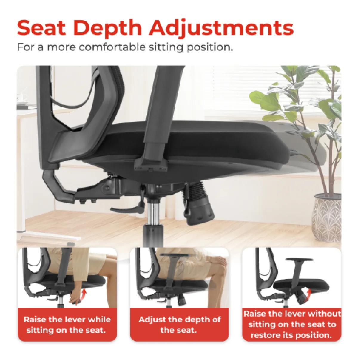 Кресло офисное LUMI CH05-40 Chair / Black
