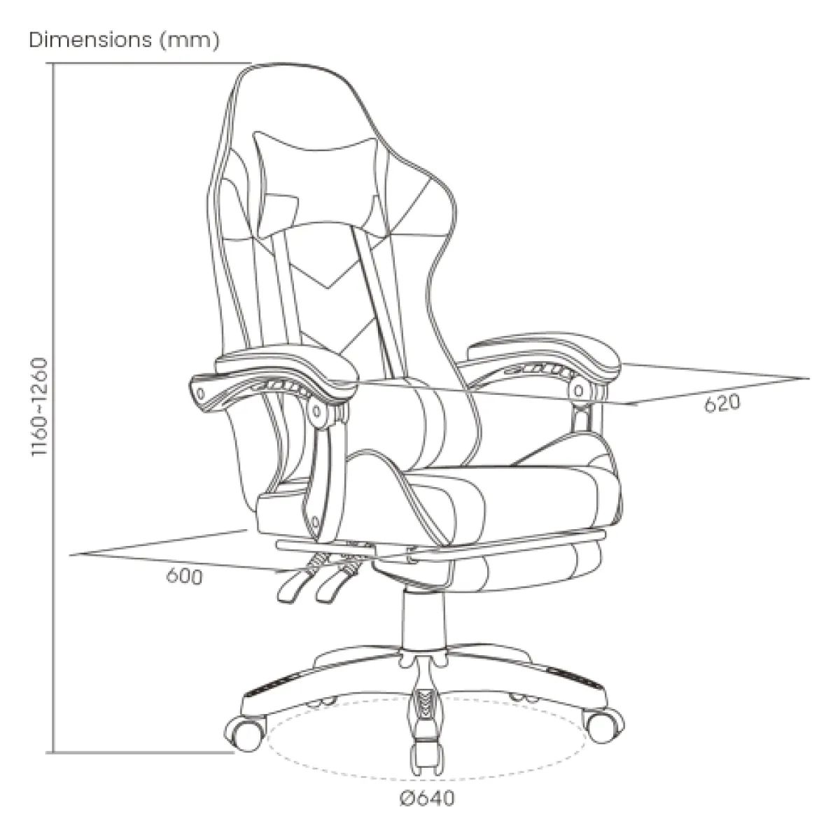 Кресло игровое LUMI CH06-12-04 Gaming Chair с подставкой для ног / Red-Black