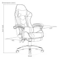 Кресло игровое LUMI CH06-12-04 Gaming Chair с подставкой для ног / Red-Black