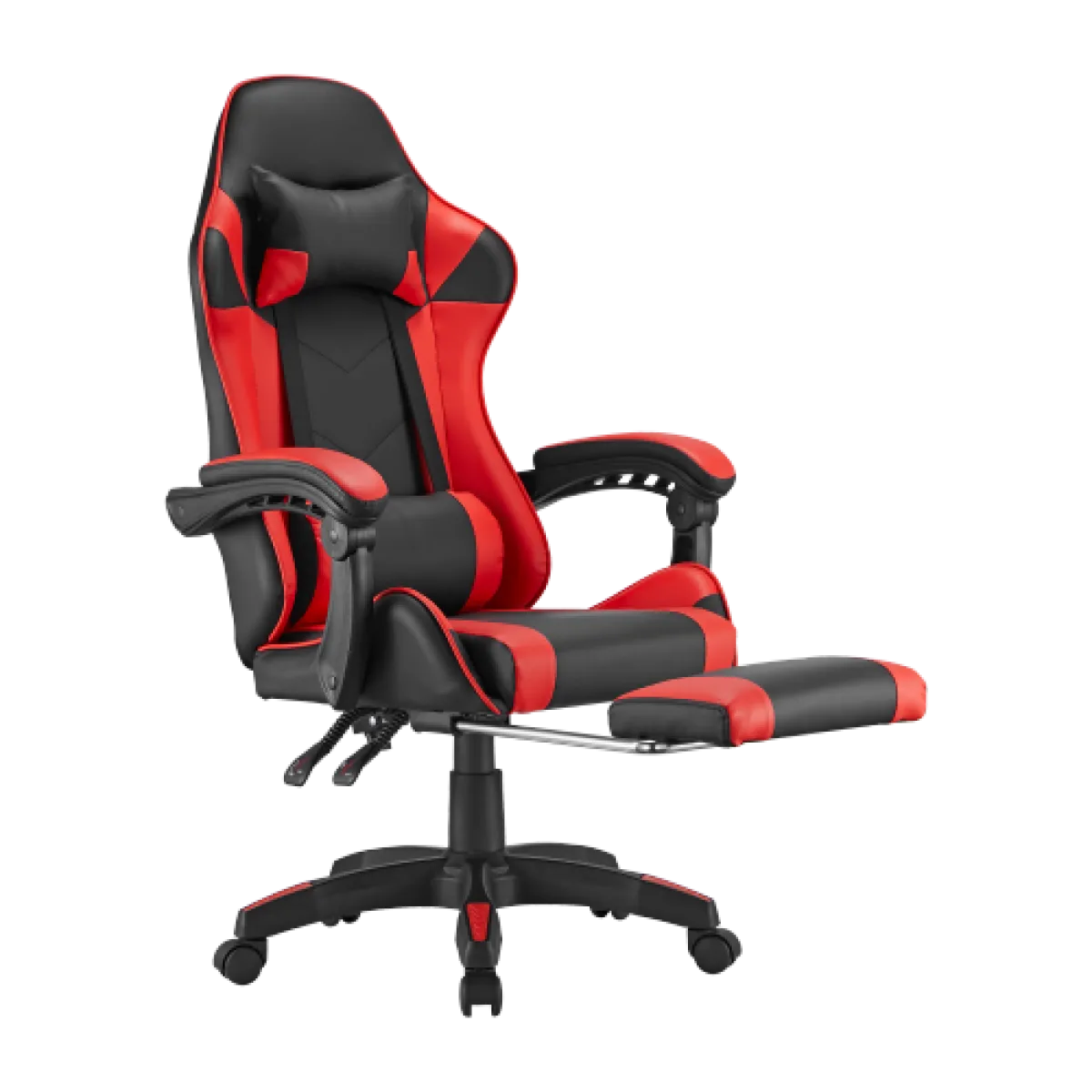 Кресло игровое LUMI CH06-12-04 Gaming Chair с подставкой для ног / Red-Black