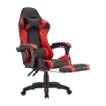 Кресло игровое LUMI CH06-12-04 Gaming Chair с подставкой для ног / Red-Black