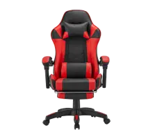 Кресло игровое LUMI CH06-12-04 Gaming Chair с подставкой для ног / Red-Black