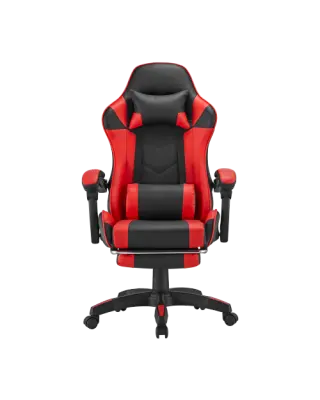 Кресло игровое LUMI CH06-12-04 Gaming Chair с подставкой для ног / Red-Black
