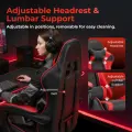 Кресло игровое LUMI CH06-12-04 Gaming Chair с подставкой для ног / Red-Black