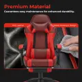 Кресло игровое LUMI CH06-12-04 Gaming Chair с подставкой для ног / Red-Black