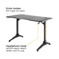 Стол Игровой LUMI Brateck GMD03-2 Conqueror (Black)