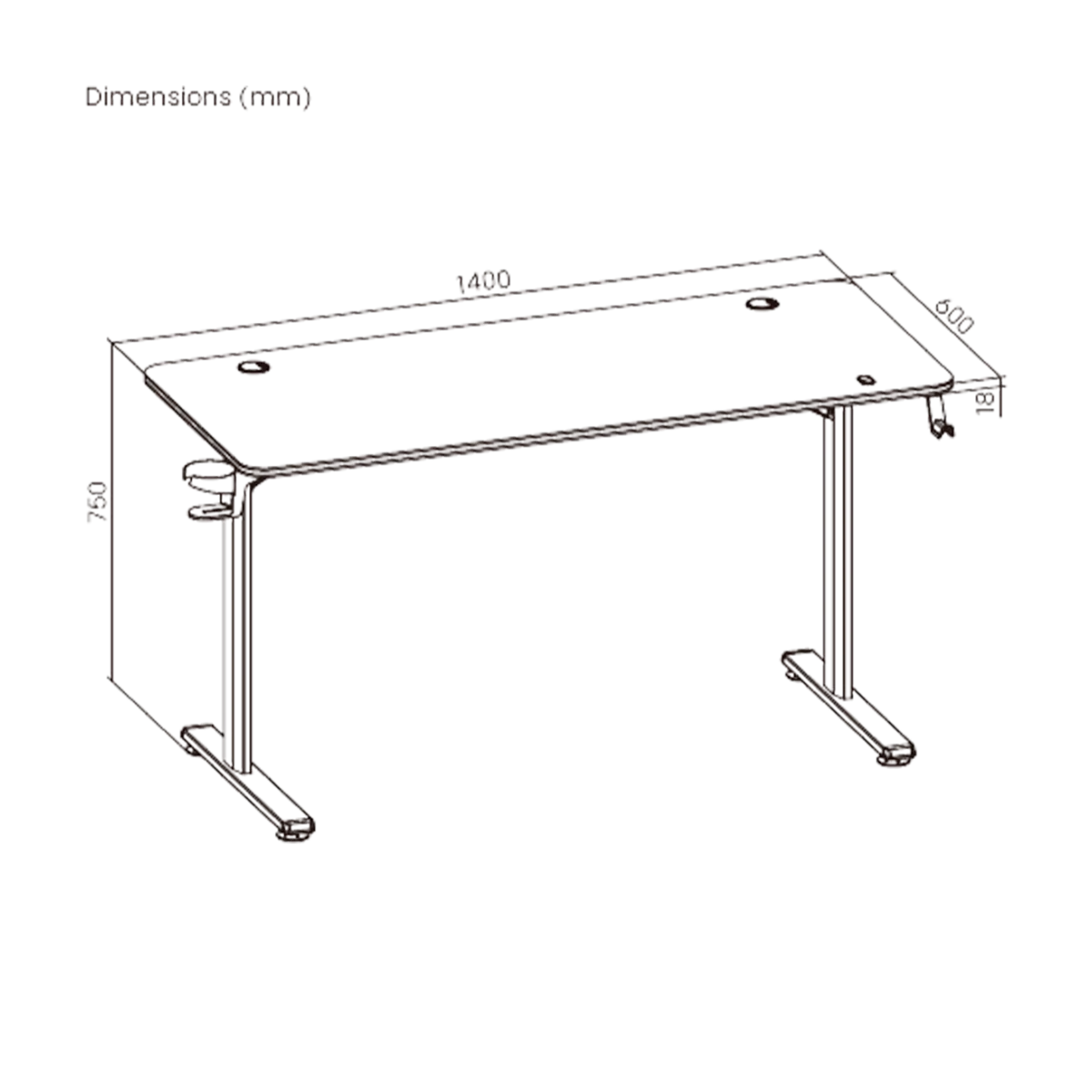 Стол игровой LUMI Brateck GMD08-4 RGB (Black)