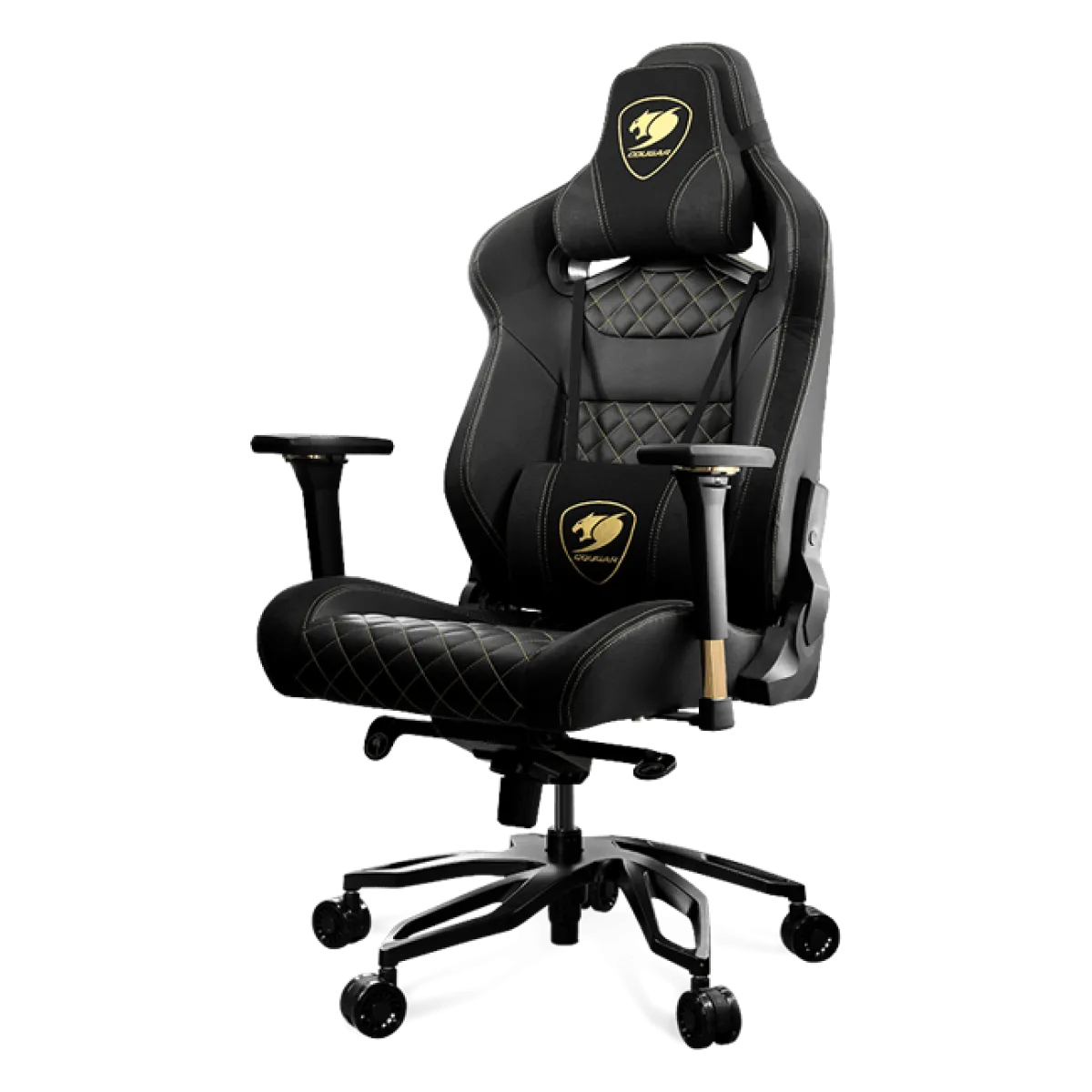 Кресло игровое Cougar Titan Pro V2 Gold F / Чёрный с золотым