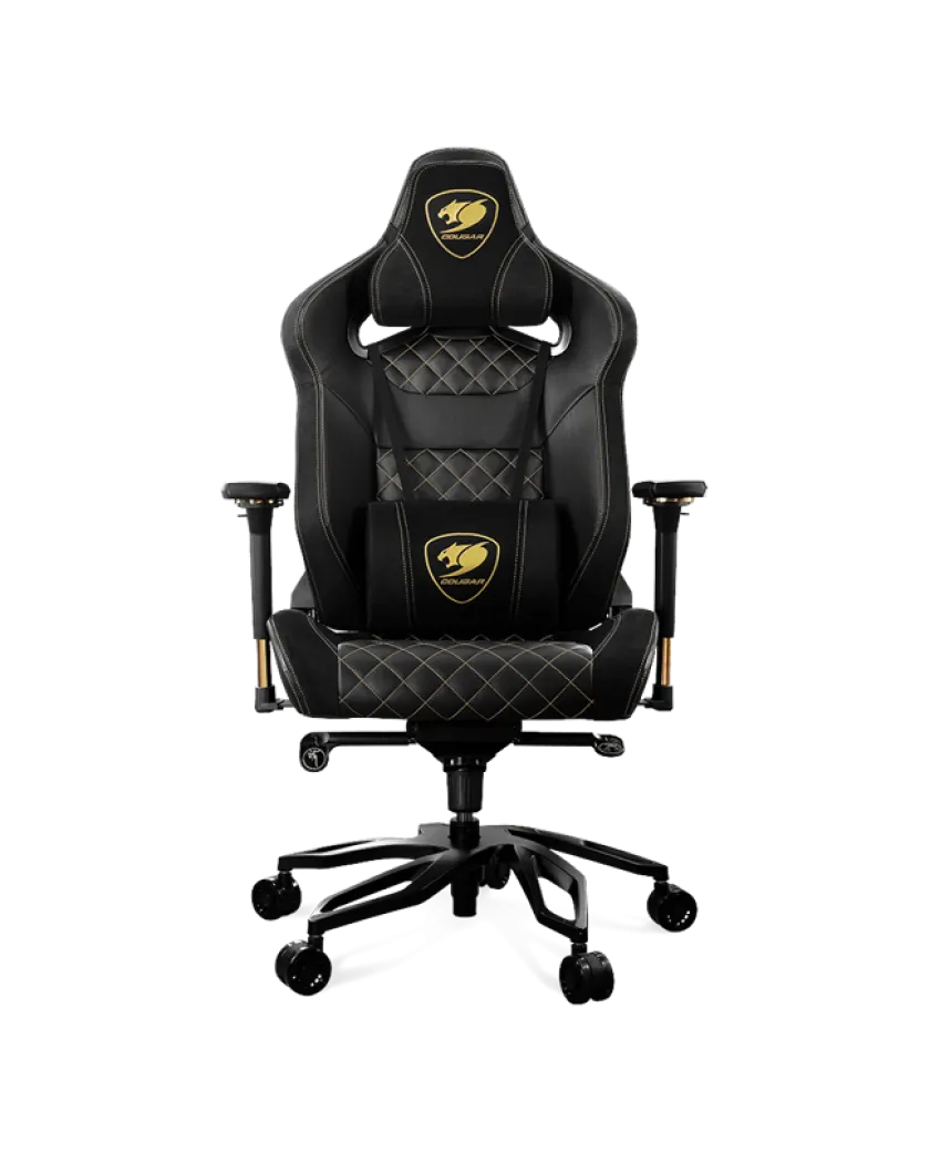 Кресло игровое Cougar Titan Pro V2 Gold F / Чёрный с золотым