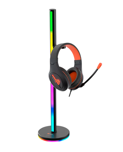 Подставка для гарнитуры Meetion BK300 c RGB подсветкой / Black