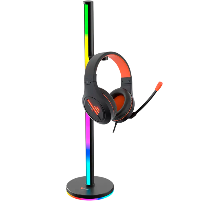 Подставка для гарнитуры Meetion BK300 c RGB подсветкой / Black