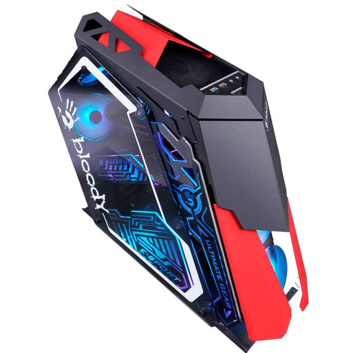 Корпус для ПК Bloody GH-30 Gaming Case / Black+Red