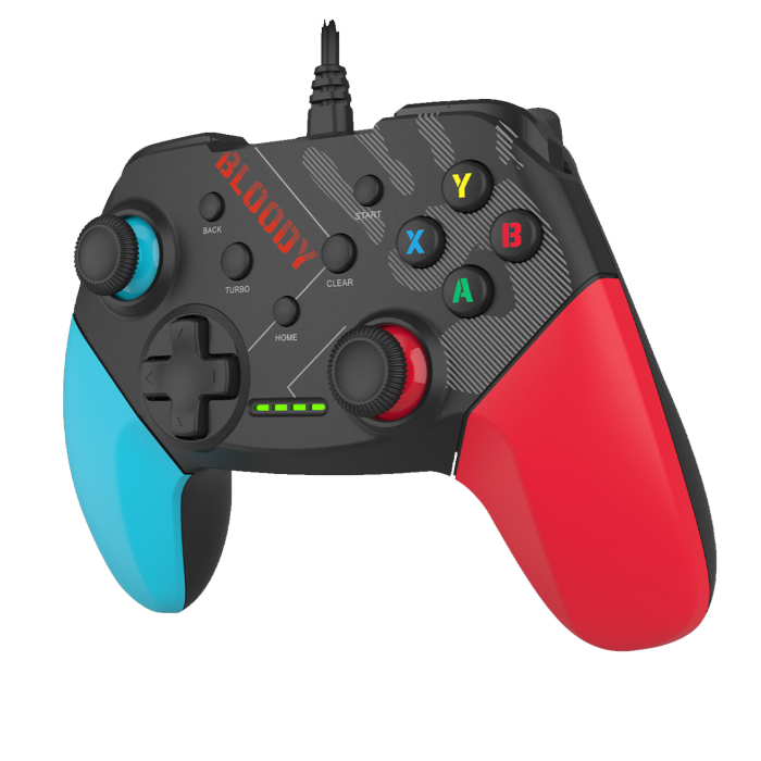 Джойстик проводной Bloody GP30 Wired Gamepad / Blue-Black