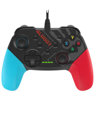 Джойстик проводной Bloody GP30 Wired Gamepad / Blue-Black