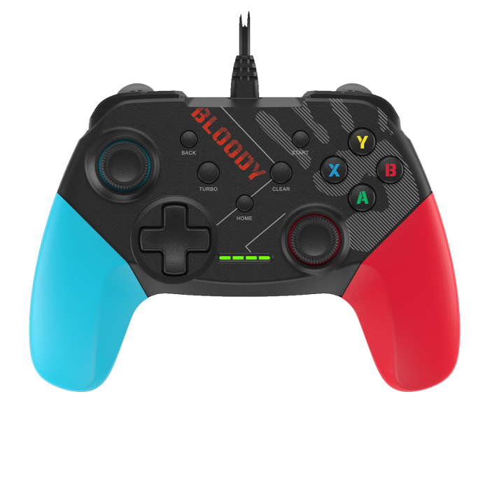 Джойстик проводной Bloody GP30 Wired Gamepad / Blue-Black