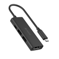 USB HUB A4Tech DST-40C (4в1) док-станция (разветвитель) Type-C / Ash Grey