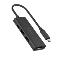 USB HUB A4Tech DST-40C (4в1) док-станция (разветвитель) Type-C / Ash Grey