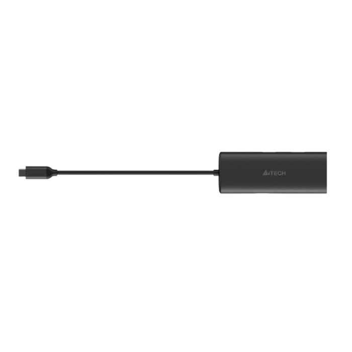 USB HUB A4Tech DST-80C (8в1) док-станция (разветвитель) Type-C / Ash Grey