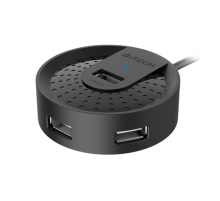 USB HUB A4Tech HUB-20 (4в1) разветвитель Type-A 2.0 / Black
