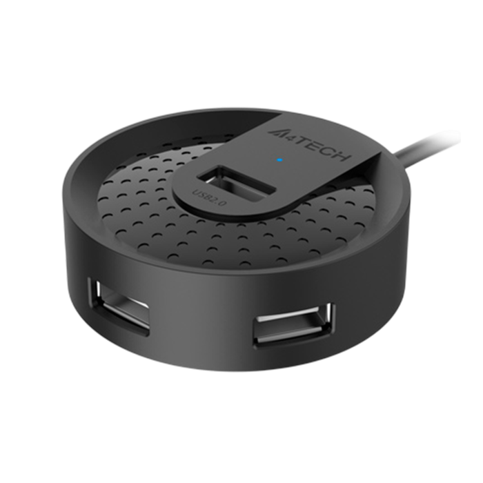 USB HUB A4Tech HUB-20 (4в1) разветвитель Type-A 2.0 / Black