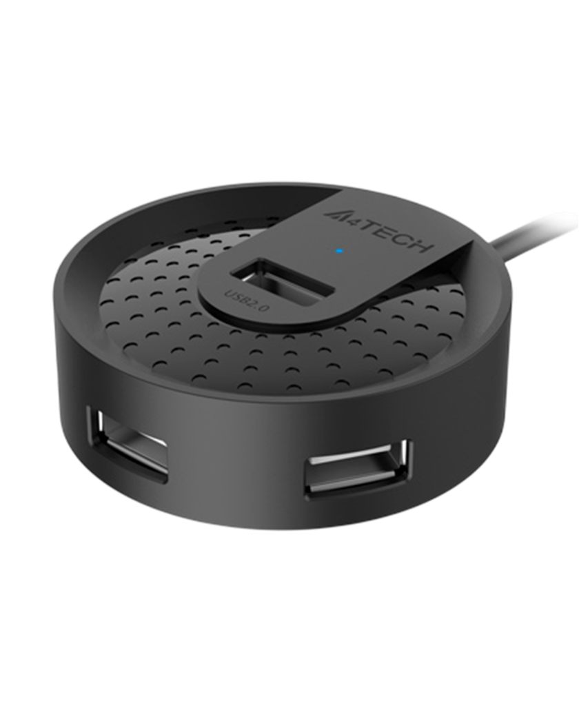 USB HUB A4Tech HUB-20 (4в1) разветвитель Type-A 2.0 / Black