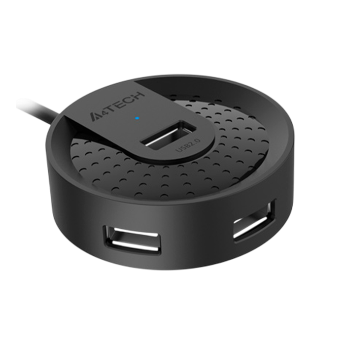 USB HUB A4Tech HUB-20 (4в1) разветвитель Type-A 2.0 / Black