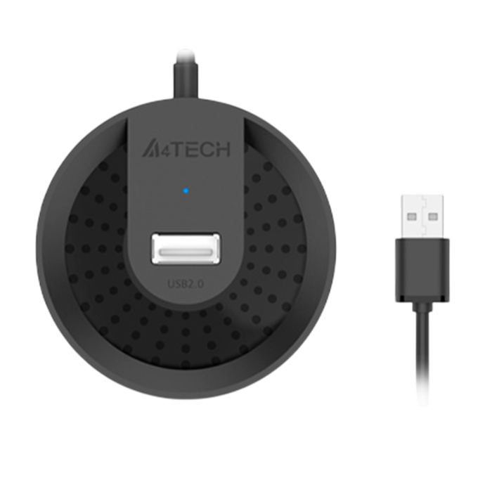 USB HUB A4Tech HUB-20 (4в1) разветвитель Type-A 2.0 / Black