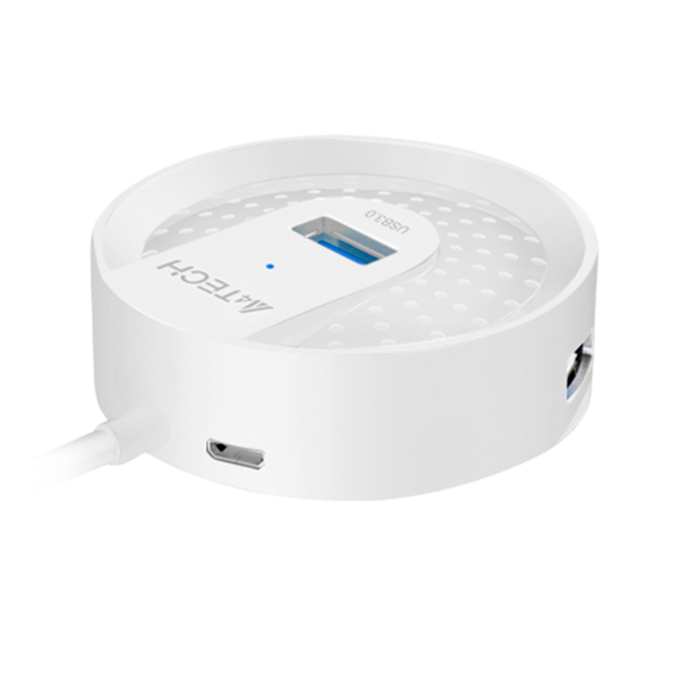 USB HUB A4Tech HUB-30 (4в1) разветвитель Type-A 3.0 / White